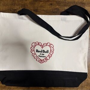 Red Bull Valentine's Black and White canvas Tote Bag.